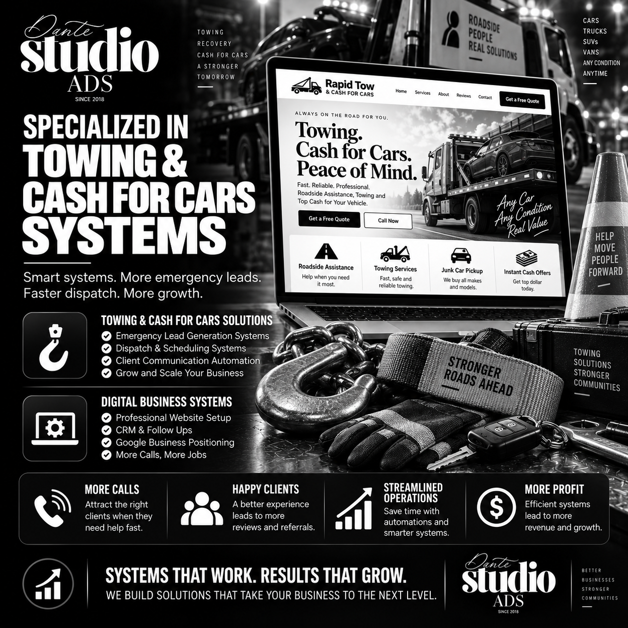 Dante Studio ADS specialized tree services and landscaping system showcase
